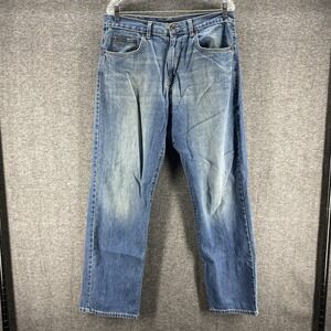 Calvin Klein Jeans Mens 34 Blue Mid Rise Relaxed Straight Easy‎ Fit